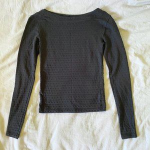 Free People Eyelet Boatneck Long Sleeve
